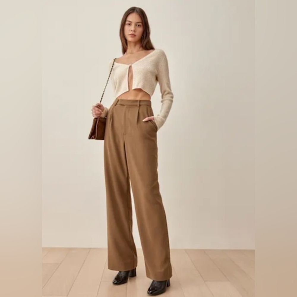 NEW Reformation Jordana Wide-Leg Pants